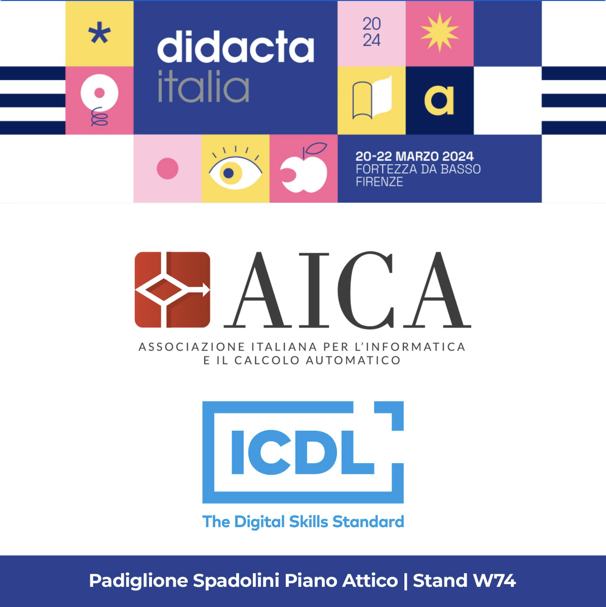 Innovazione nella Scuola e nella Formazione: AICA e ICDL a DIDACTA 2024 (Firenze, 20-22 marzo 2024)